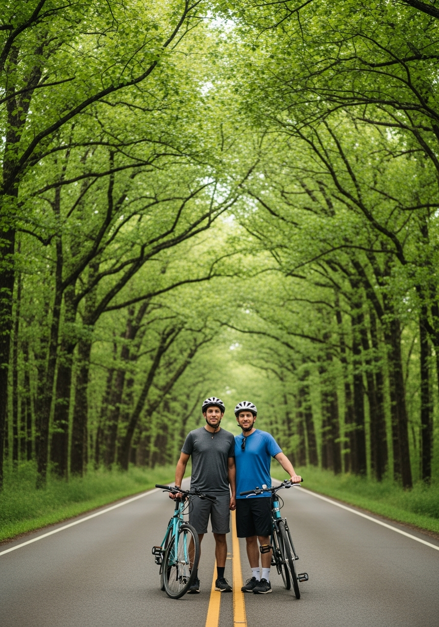 Couple timer photo on the Natchez Trace Parkway