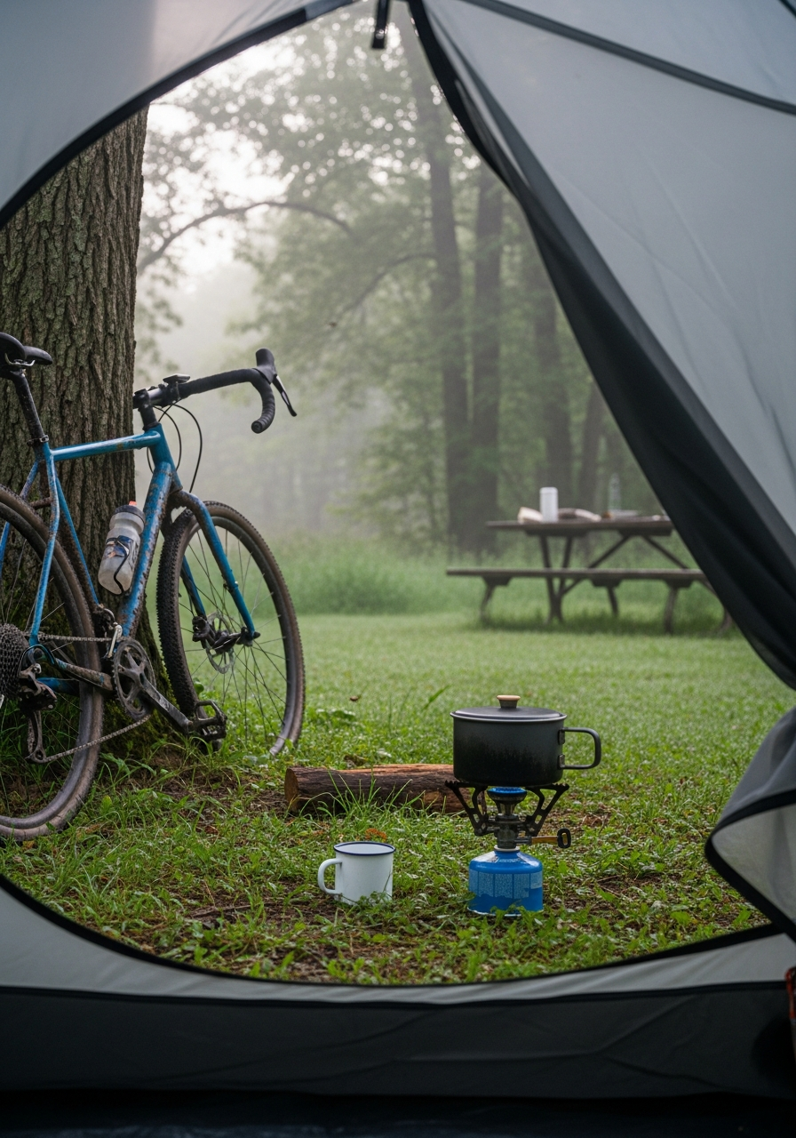 Morning at Rocky Springs campground on the Natchez Trace